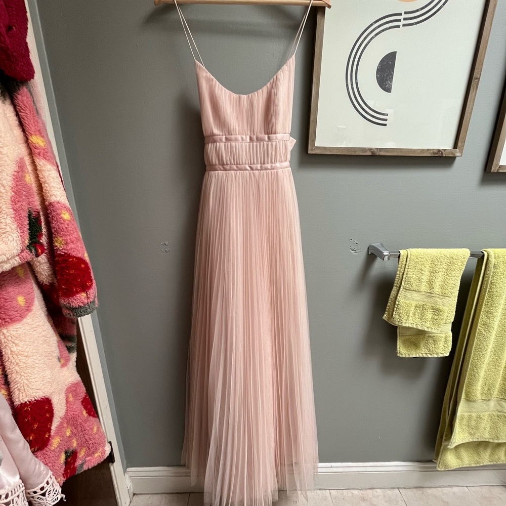 Asos tulle cami maxi dress crossback